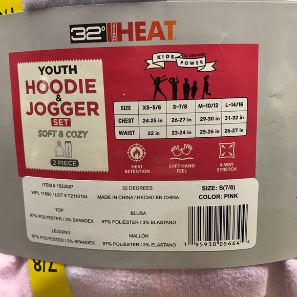 🆕 Youth 32 Degrees Hoodie & Jogger Set Purple Tie Dye Size 7/8 - Picture 5 of 7